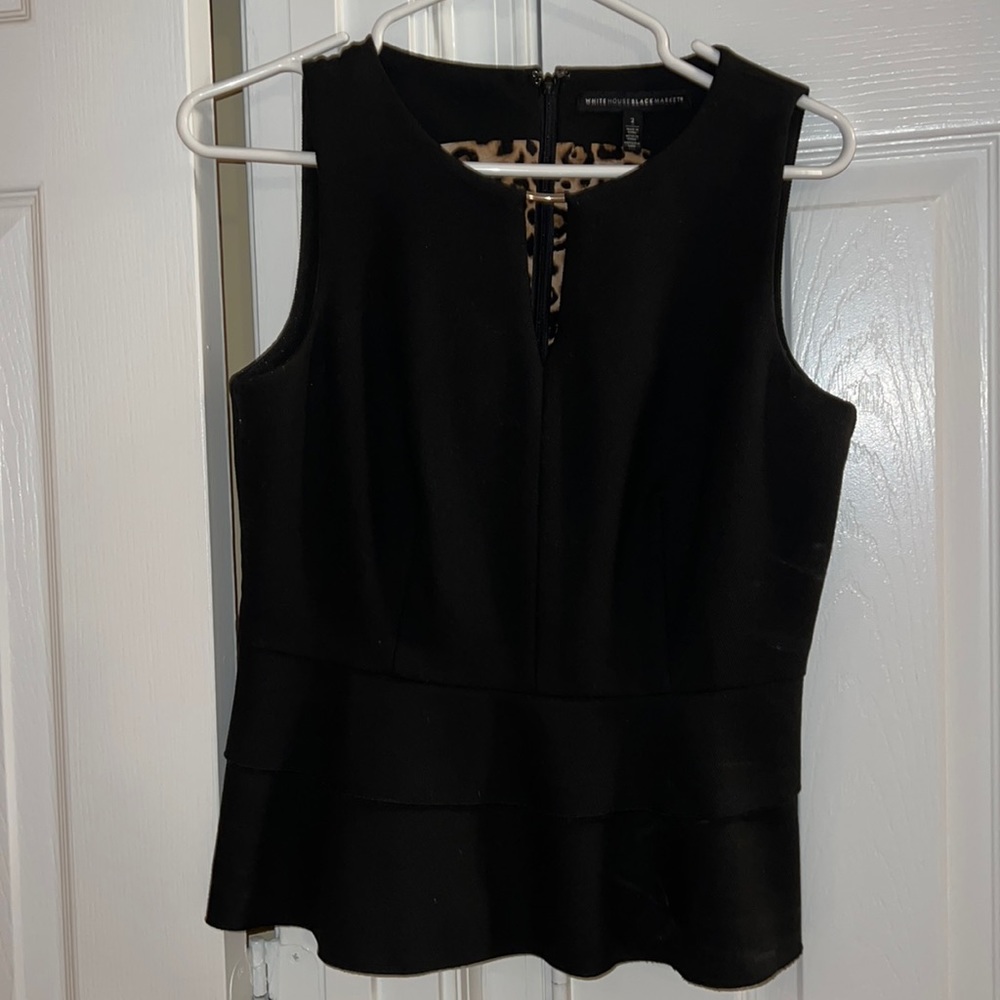 Black peplum top